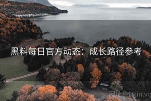 黑料每日官方动态：成长路径参考