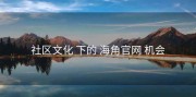 社区文化 下的 海角官网 机会