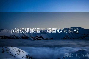 p站视频搬运工 运营心法 实战