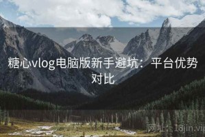 糖心vlog电脑版新手避坑：平台优势对比
