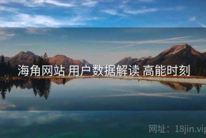 海角网站 用户数据解读 高能时刻
