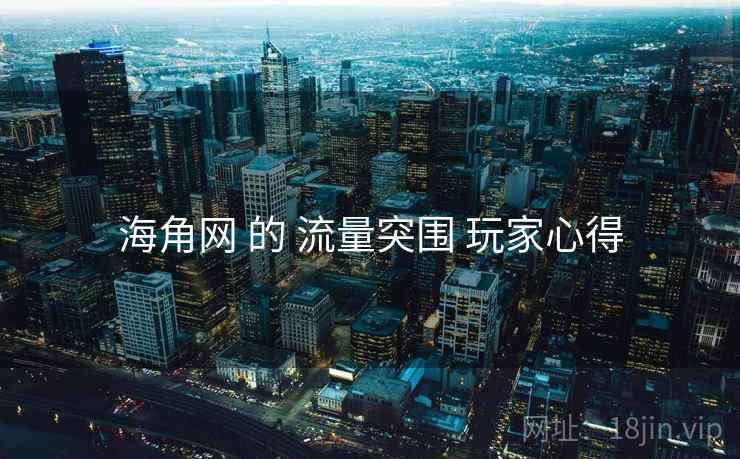 海角网 的 流量突围 玩家心得