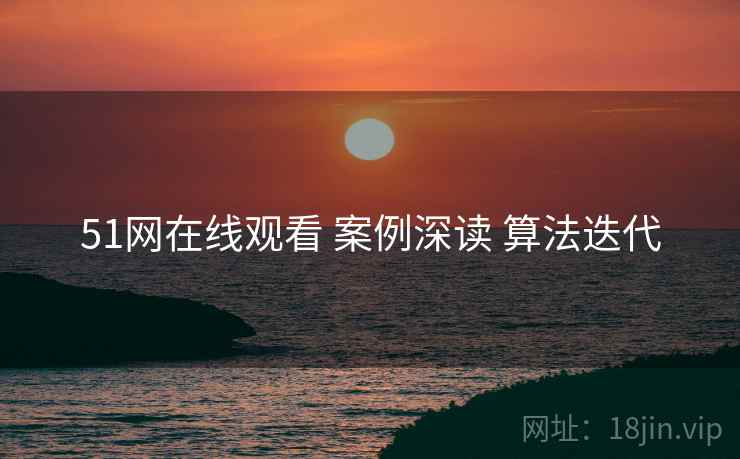 51网在线观看 案例深读 算法迭代