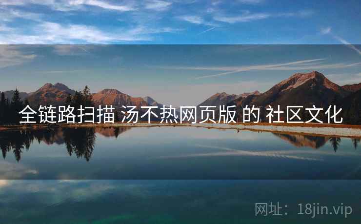 全链路扫描 汤不热网页版 的 社区文化
